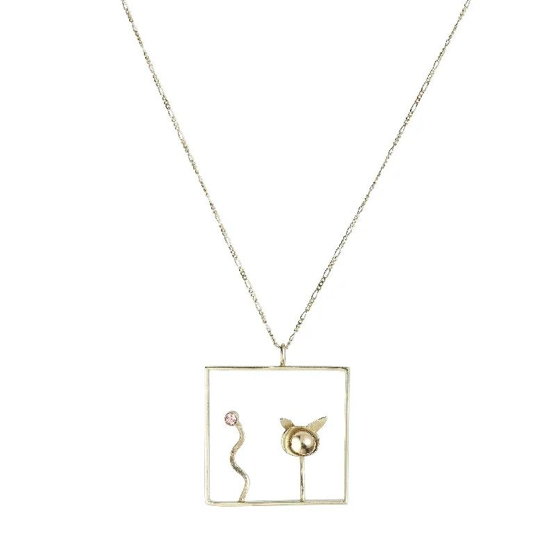 layered necklaces for women -Poesi 14K Gold Necklace w. Sapphire