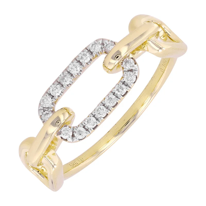 classic diamond rings -EDEN GOLD OPEN LINK  RING