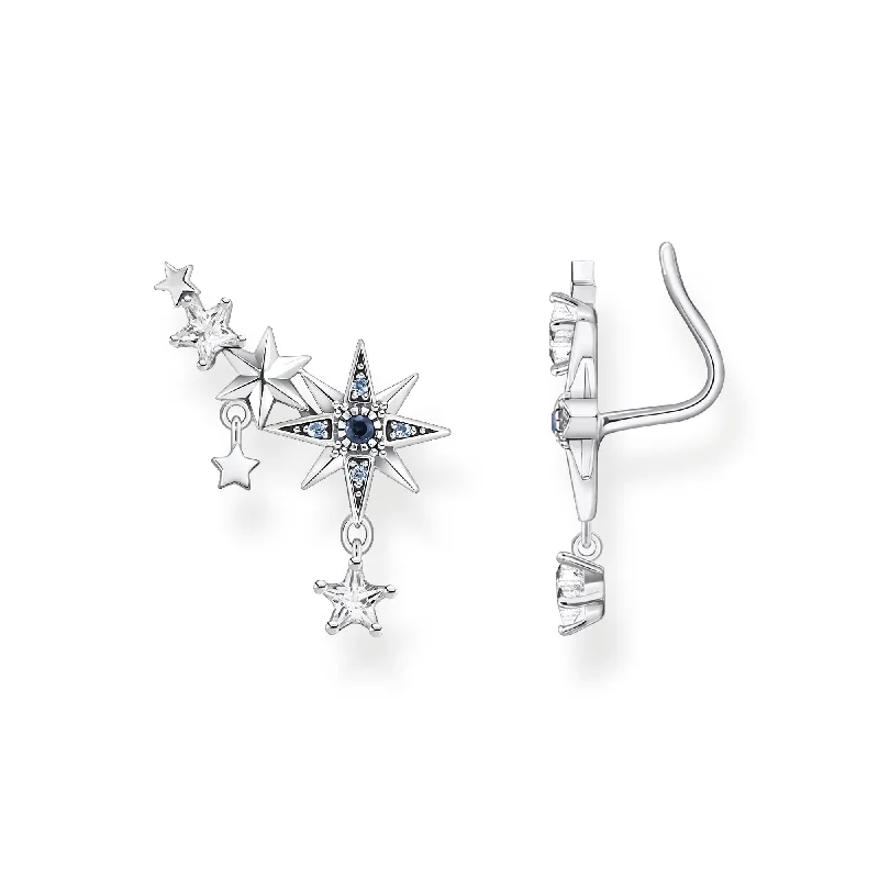 stylish gemstone earrings for women -Thomas Sabo Ear climber royalty stars