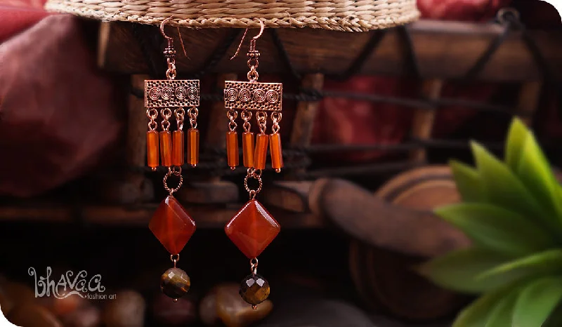 crystal drop earrings for women -Rustic Elegance M1-0068