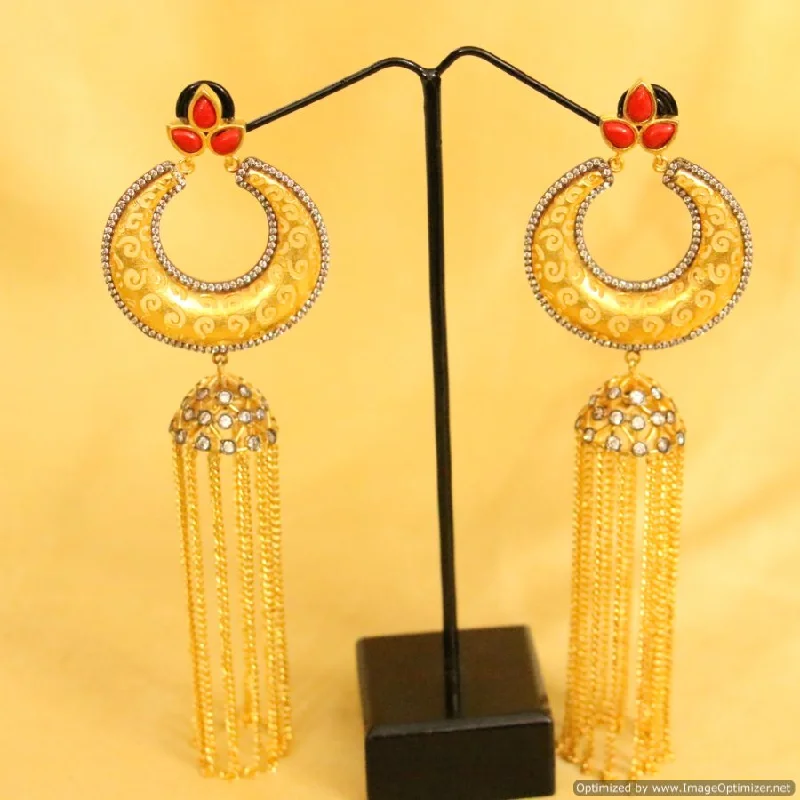 bold earrings for women -Multicolor Zircon  danglers-drops