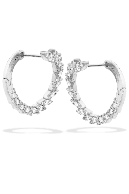 artistic earrings for women -SYDNEY SOIRÉE POINT PIPER EARRINGS SILVER