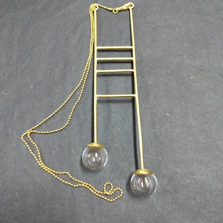 double chain necklaces for women -GOLD LADDER NECKLACE