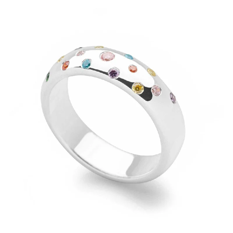 custom gemstone rings -Rainbow Pop Ring