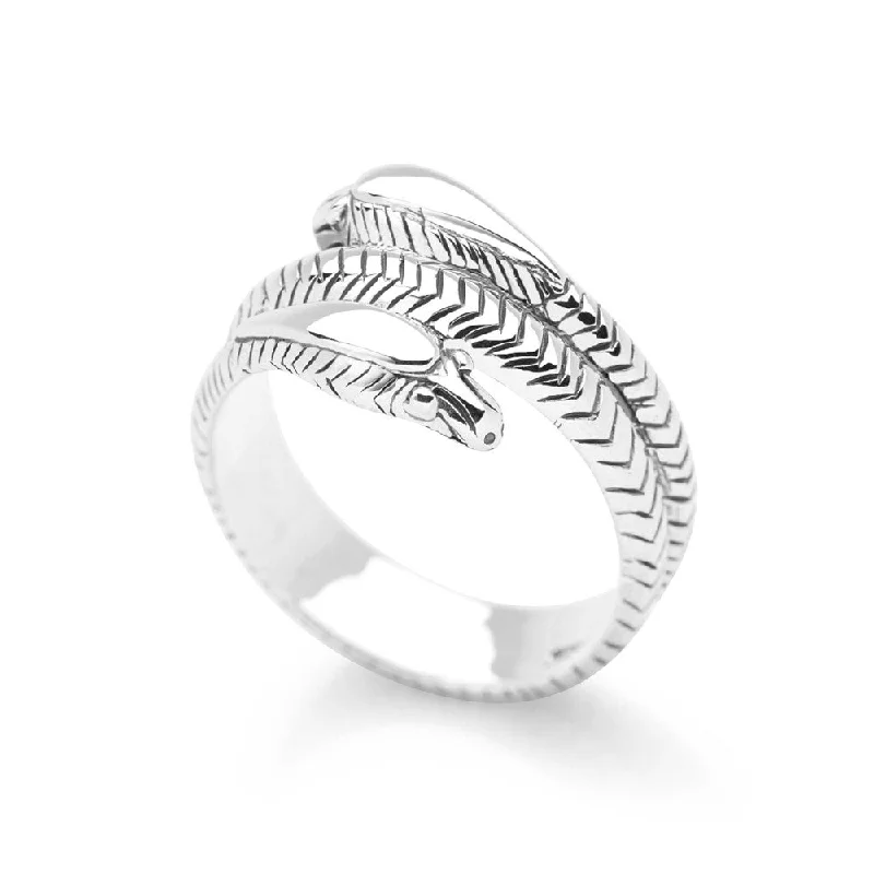 trendy rings for women -Serpent Embrace Ring