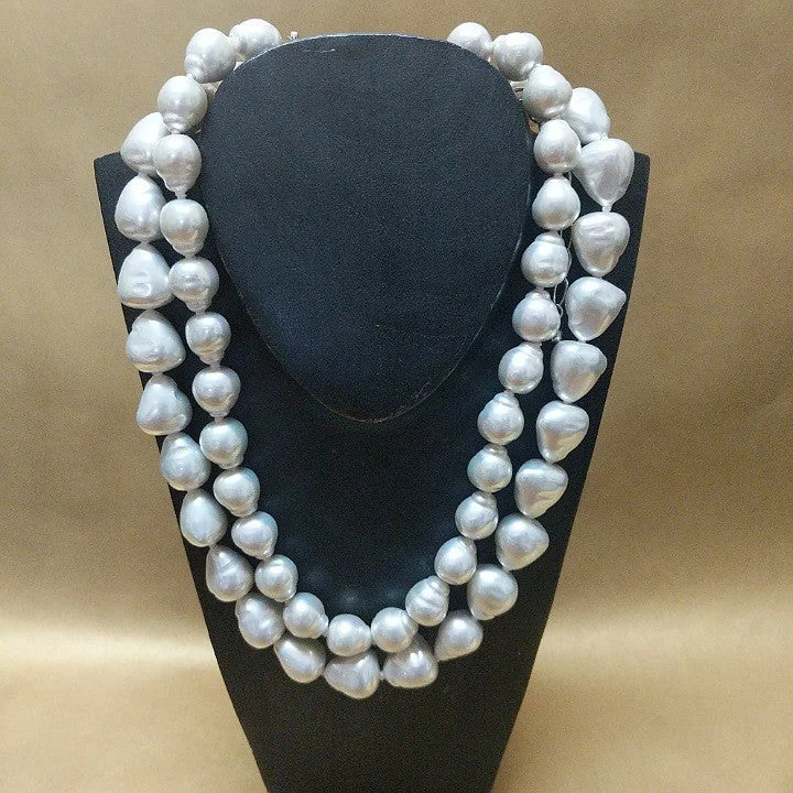 anniversary necklaces for women -MOKO NECKLACE DOUBLE STRAND PEARLS