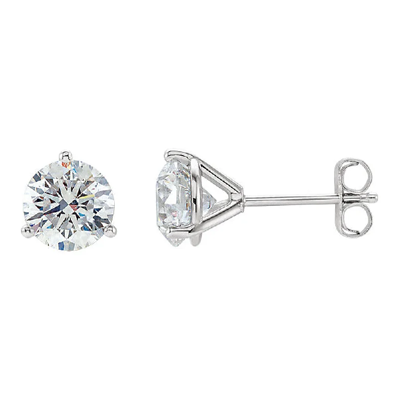 gold earrings for women -Platinum 3.2mm Round 1/4 CTW (G-H, SI2-SI3) Diamond Stud Earrings