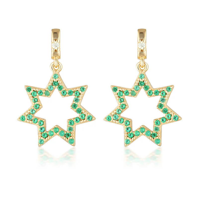 rhinestone earrings for women -GEORGINI COMMONWEALTH COLLECTION STAR EARRINGS GOLD