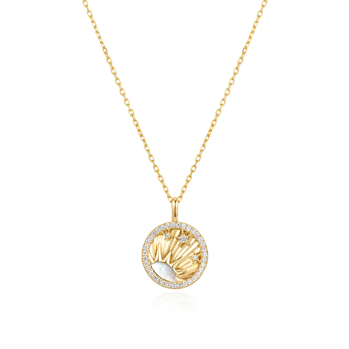 luxurious necklaces for women -Ania Haie Gold Shiny Sun Star Necklace