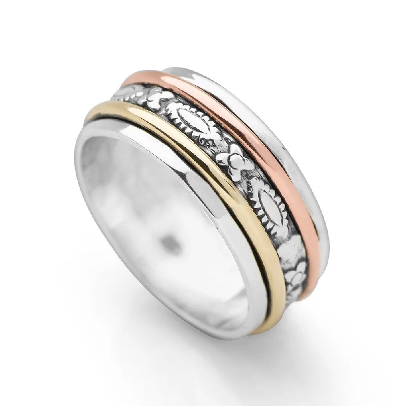 sparkling rings for women -Woodland Spin Ring