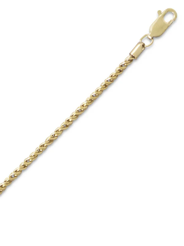 double chain necklaces for women -Twisted Rope Chain Necklace 2.1mm Width 14k Yellow Gold-filled - Made in the USA