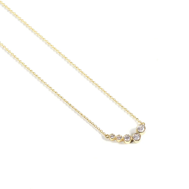 sapphire necklaces for women -Iyla 14K Gold Necklace w. Diamonds