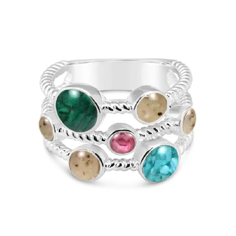 pearl rings for women -Multi-Element Rope Ring