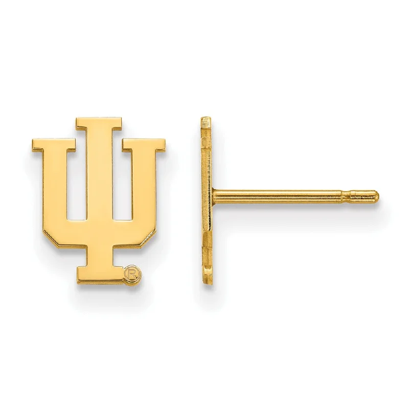 stud earrings for women -10k Yellow Gold Indiana University XS (Tiny) Post Earrings