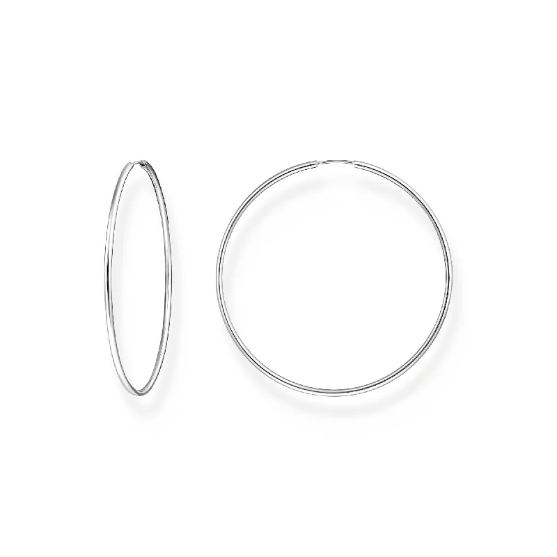 chic silver earrings for women -THOMAS SABO Hoop Earrings Large Silver