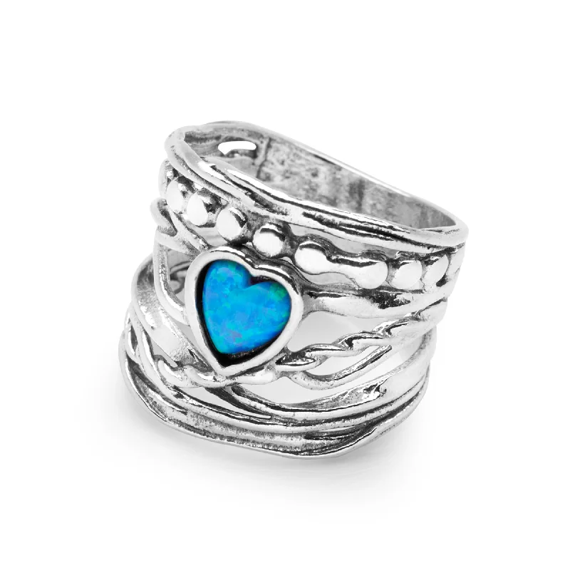 statement wedding rings -Heart Of Opal Ring