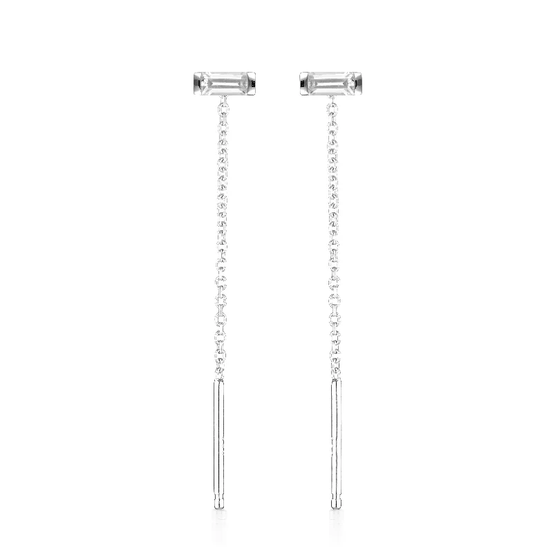 trendy statement earrings for women -GEORGINI THE LAYERED EDIT TATU EARRING SILVER