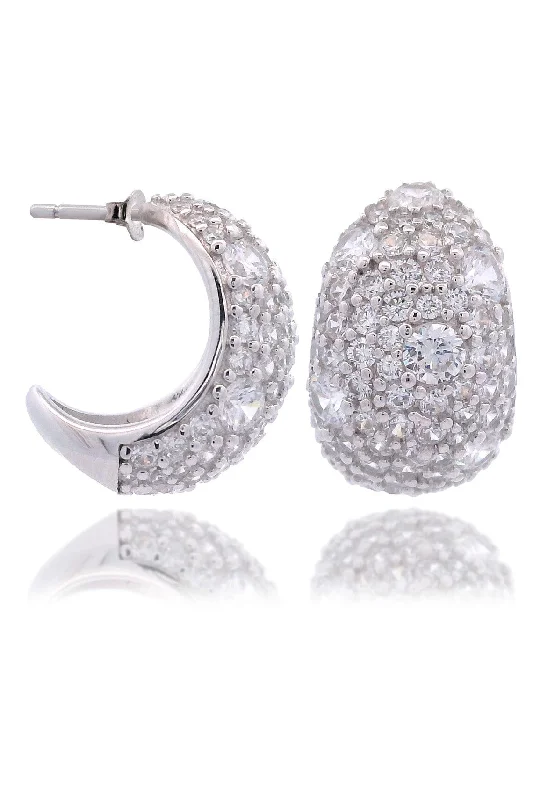 evening drop earrings for women -SYDNEY SOIRÉE DOUBLE BAY EARRINGS SILVER