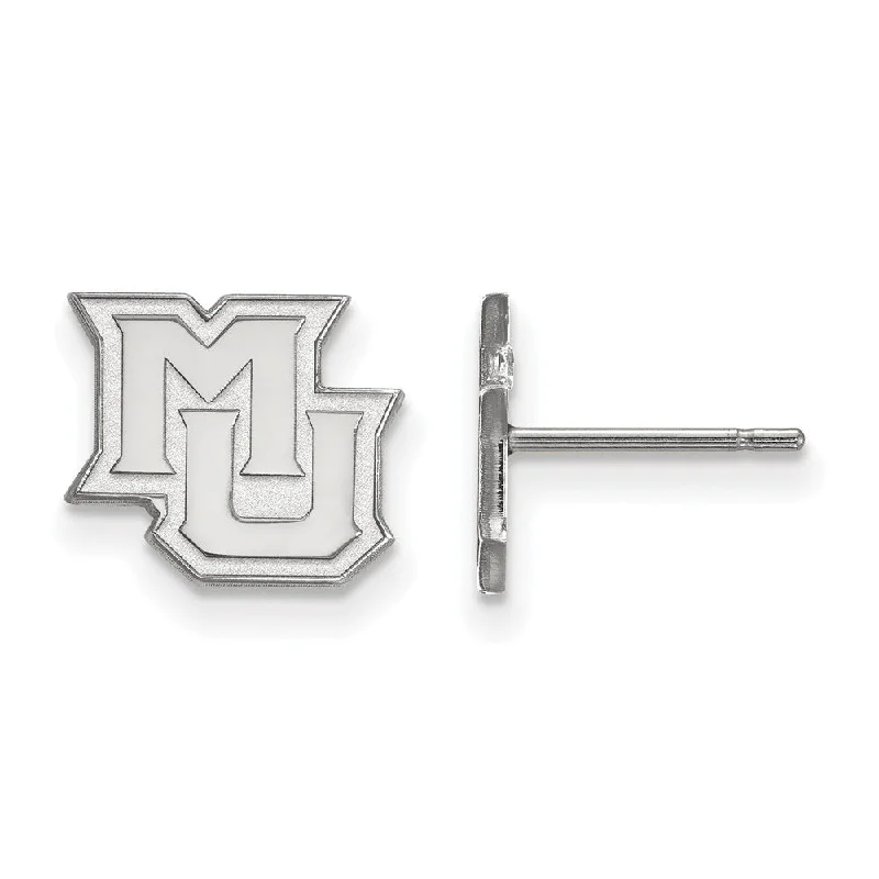 silver earrings for women -Sterling Silver Marquette University XS (Tiny) Post Earrings