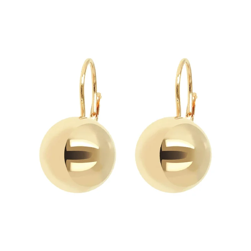 fashion earrings for women -Bronzallure Golden Sphere Earrings