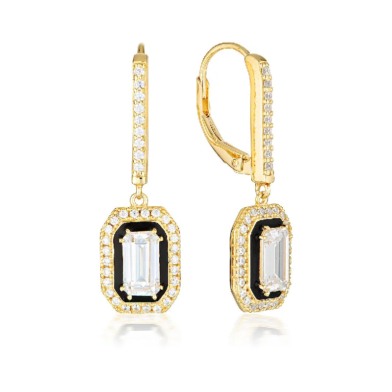 elegant earrings for women -GEORGINI REFLECTION RETROSPECT EARRINGS GOLD