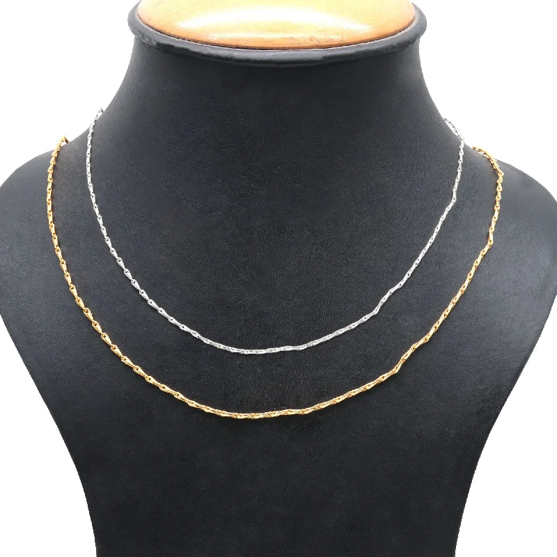 elegant necklaces for women -Sleek Wheat Chain Necklace 18 Inch With Lobster Claw Clasp