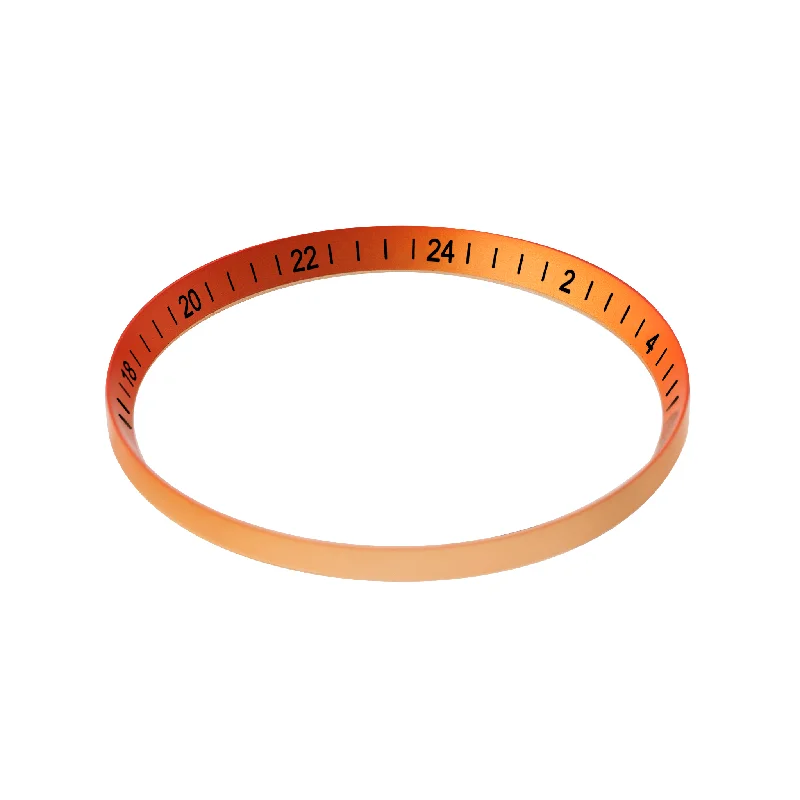 classic rings for women -SKX007/SRPD Chapter Ring: GMT Orange Finish