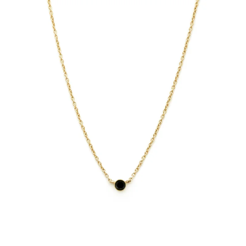 sparkling diamond necklaces for women -Black collection Necklace 001