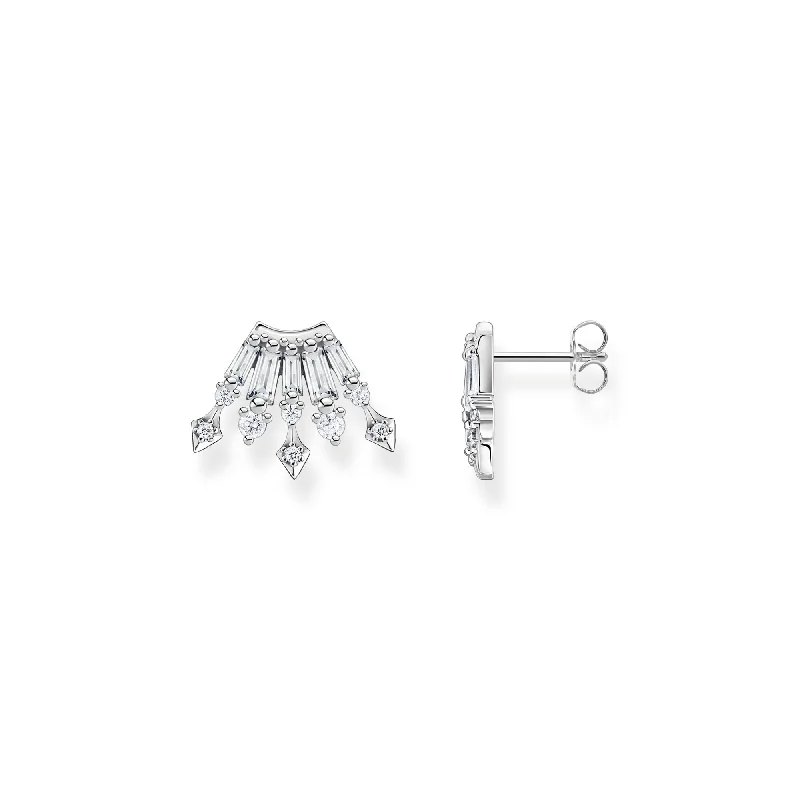 butterfly earrings for women -THOMAS SABO Ear studs with winter sun rays silver