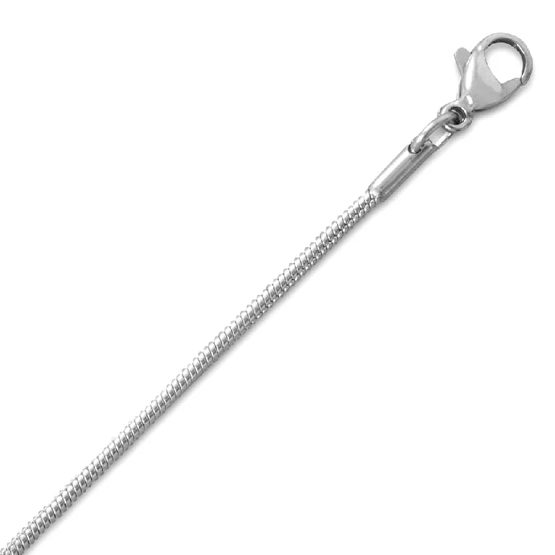 sterling silver necklaces for women -Snake Chain Necklace 1.5mm 316L Stainless Steel Hypoallergenic