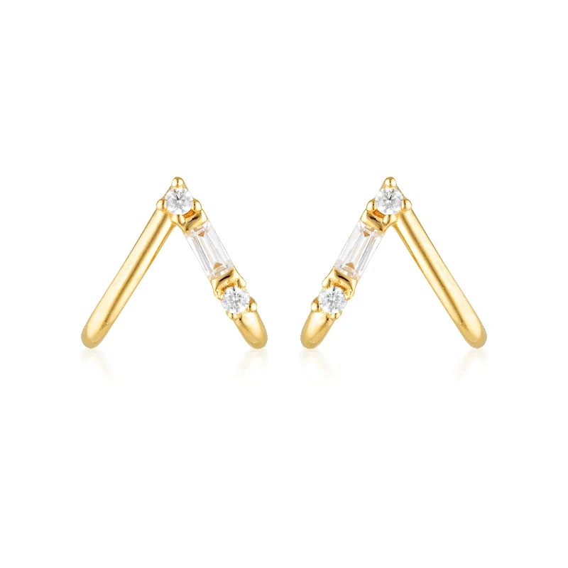 statement drop earrings for women -GEORGINI THE LAYERED EDIT TIGA EARRINGS GOLD