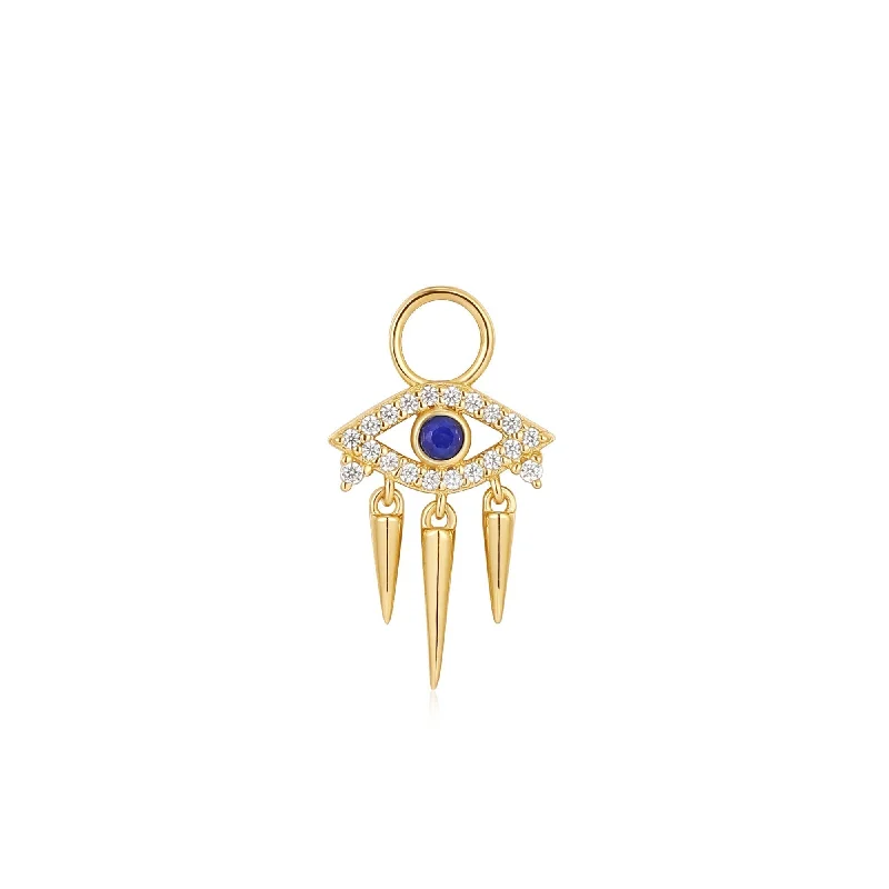 drop earrings for women -Ania Haie Gold Evil Eye Earring Charm