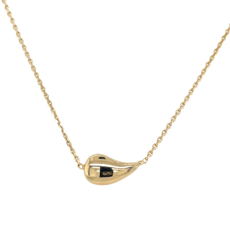 trendy pendant necklaces for women -Golden Teardrop Necklace