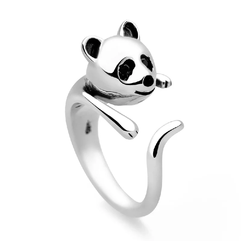 engagement rings for women -Cute Panda Ring