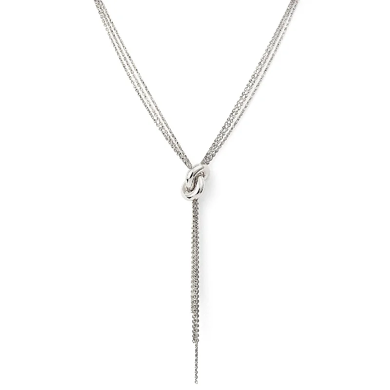 charm necklaces for women -The Legacy Knot 18K Whitegold Necklace