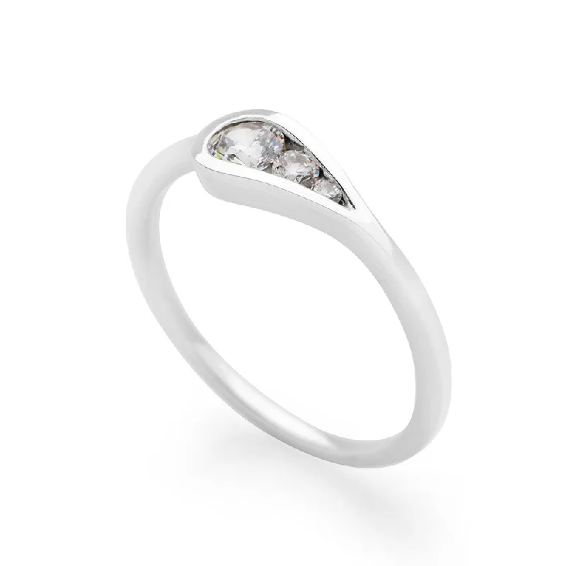 white gold rings for women -Frost Fire Ring