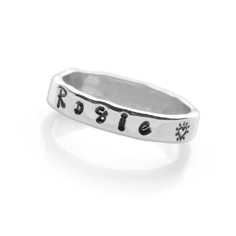 trendy engagement rings -Personalised Script Ring