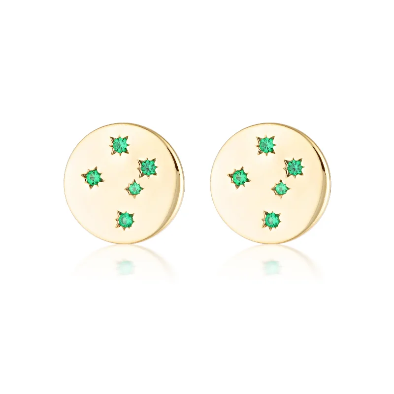 cute earrings for women -GEORGINI COMMONWEALTH COLLECTION SOUTHERN CROSS EARRINGS GOLD