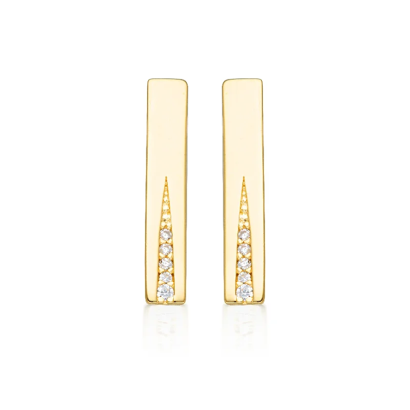 custom name earrings for women -GEORGINI THE LAYERED EDIT GILDED EARRINGS GOLD