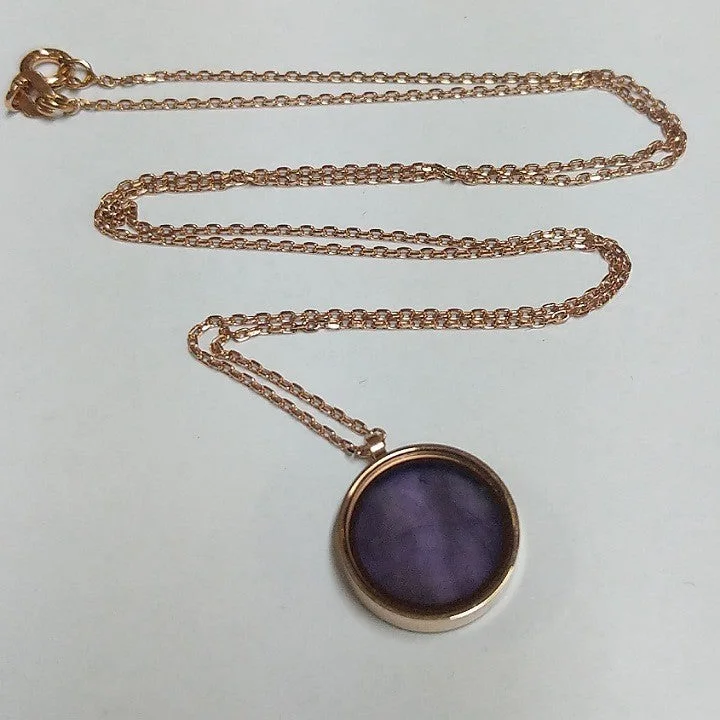 moonstone necklaces for women -AMETHYST ROSE GOLD NECKLACE