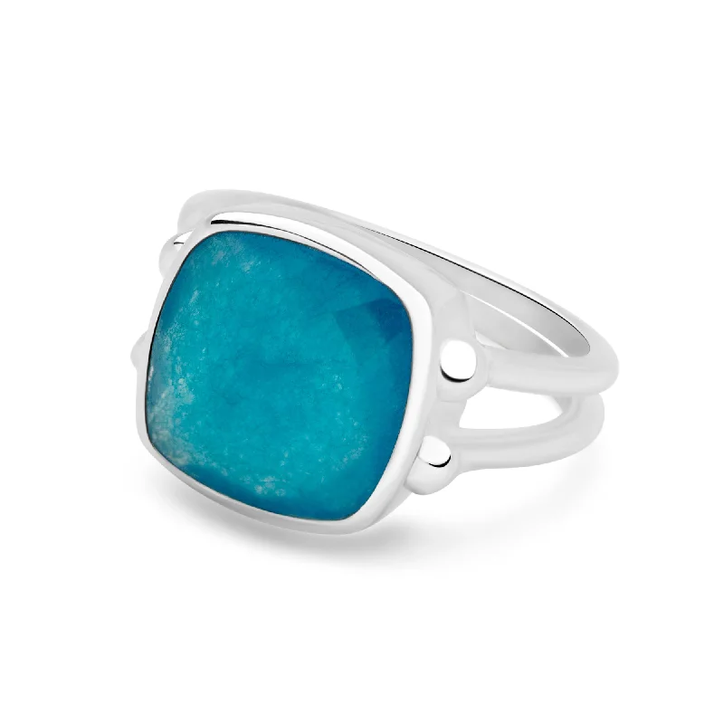 oval rings for women -Mayan Blue Ring