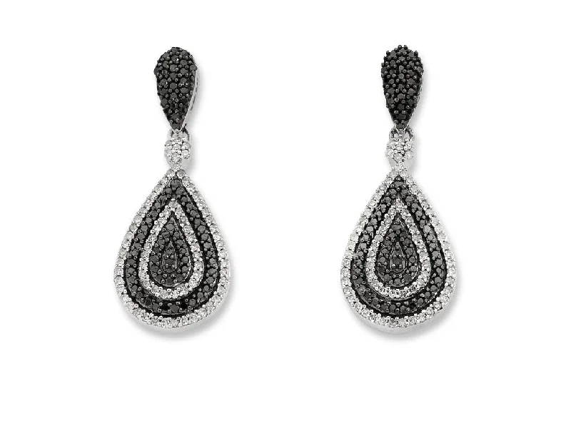 chunky earrings for women -10ct White Gold .70ct Diamond Earrings