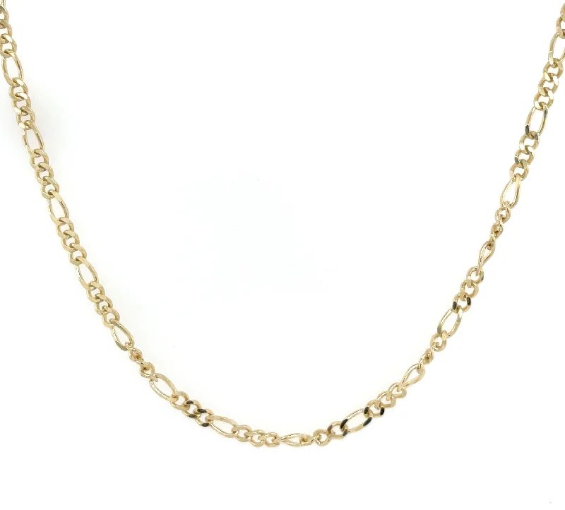 bold necklaces for women -9ct Yellow Gold 18” Figaro Necklace