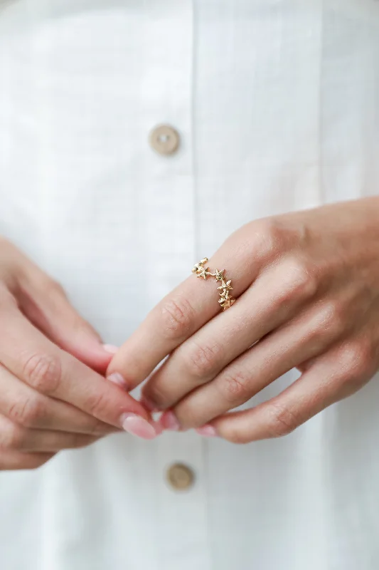 vintage gold rings -Gabriella Gold Star Ring