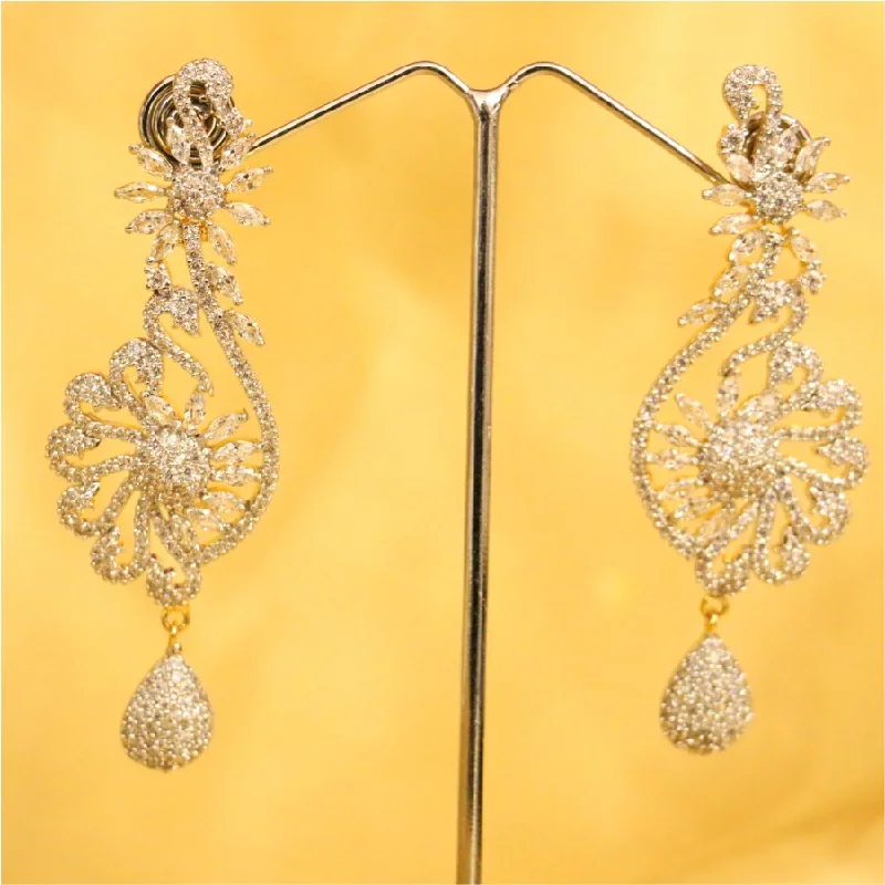 adjustable earrings for women -Designer Diamond Look Earrings