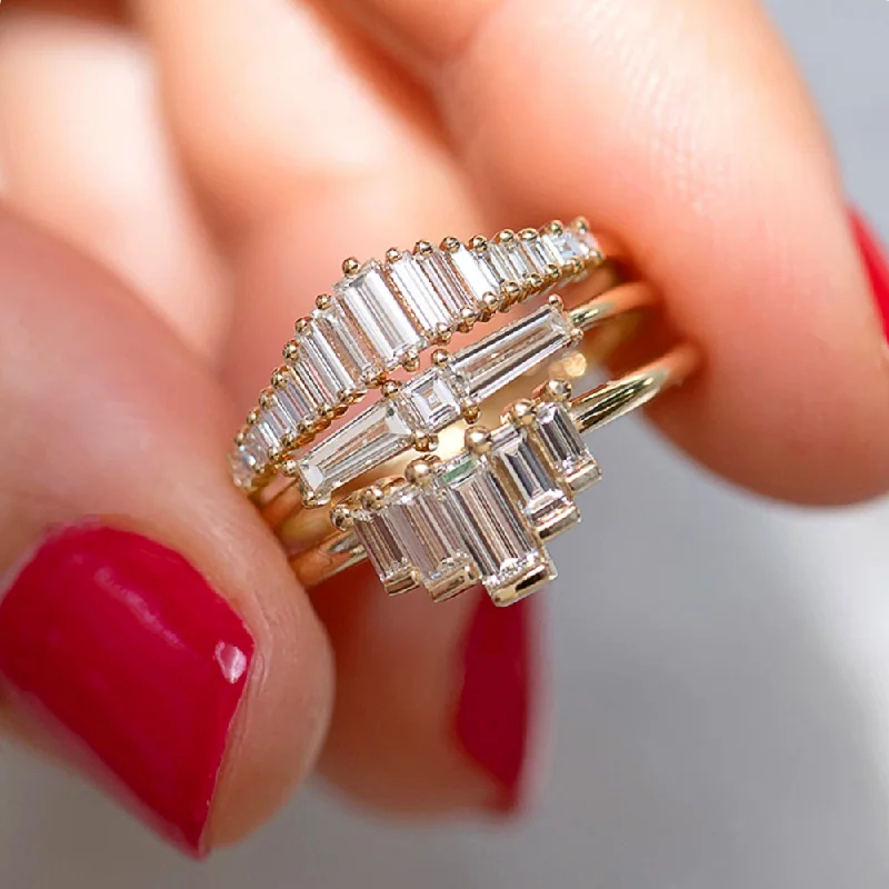 vintage engagement rings -Delicate & Brilliant Zirconia Luxury Stackable Rings