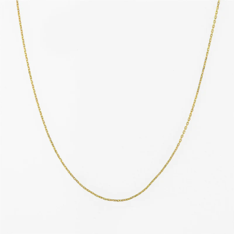 delicate diamond necklaces for women -Anchor chain Sparkle 18K Gold Necklace