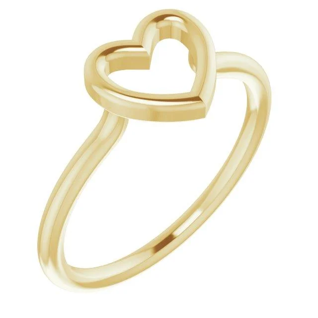 floral rings for women -JDSP51638 - HEART RING