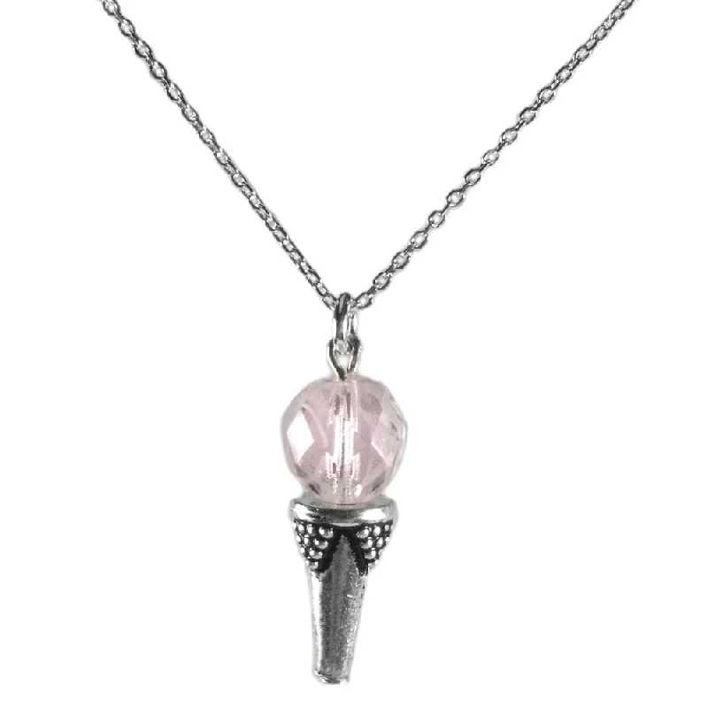 personalized necklace pendants for women -AzureBella Jewelry Ice Cream Cone Necklace Sterling Silver Strawberry Frost, 16-inch Chain Included