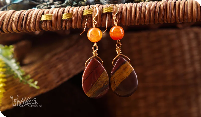 drop earrings for women -Rustic Elegance M1-0040